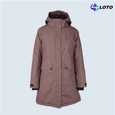 Dames lange zwarte puffer jas